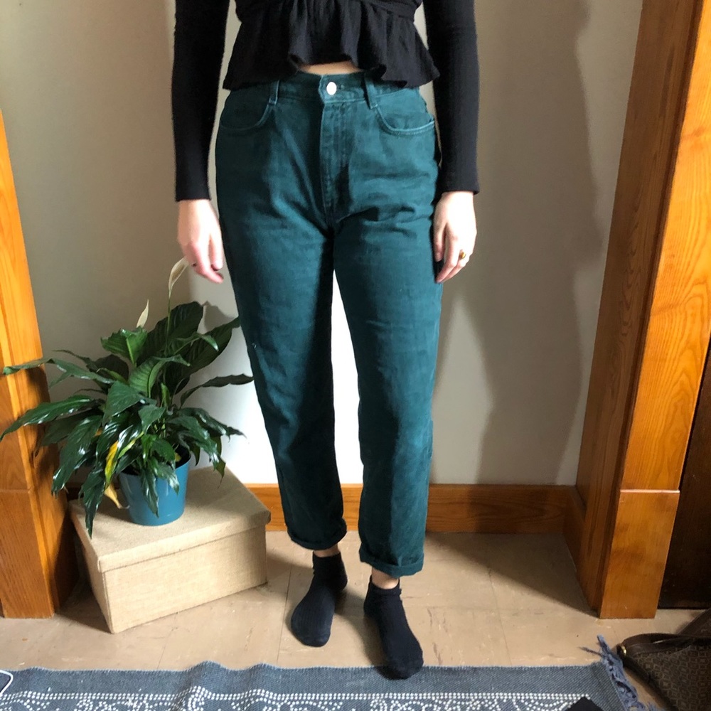 Green Mom jeans
